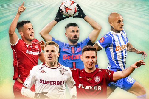 Cum arată „11”-le ideal al sezonului regular din Superligă: surprizele vin de la Dinamo, FCSB și o echipă din play-out / fotomontaj: Diana Vasilescu (GSP)