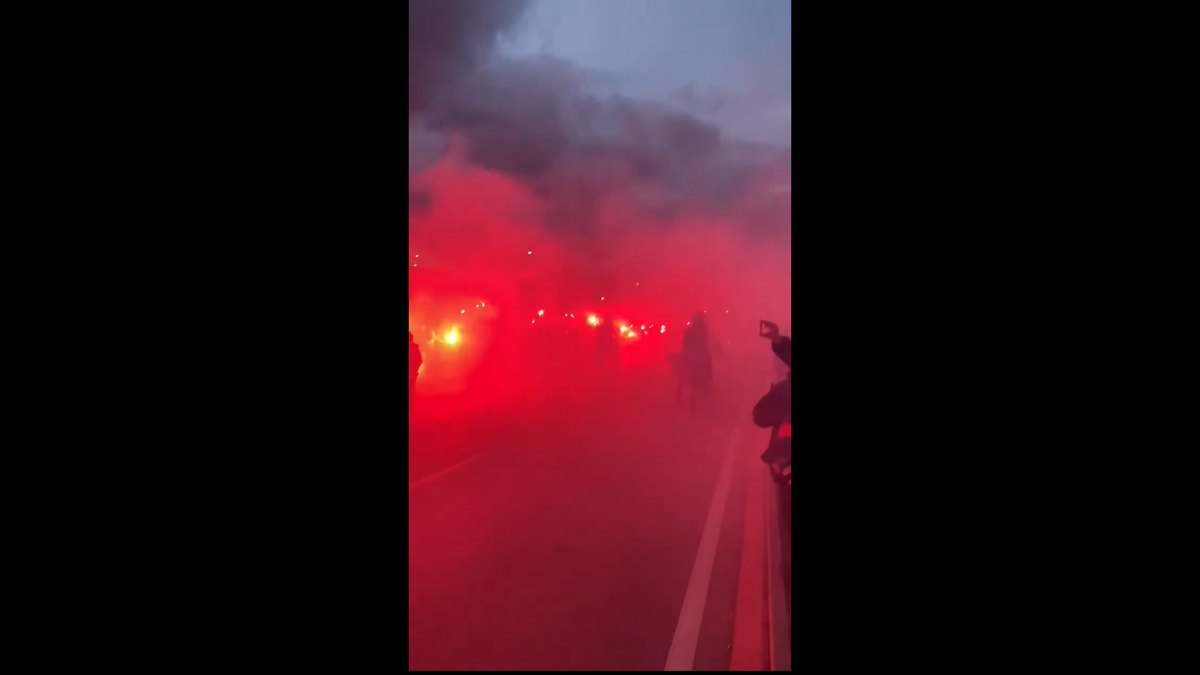 Imagini de la sosirea celor de la Atletico pentru meciul cu Real