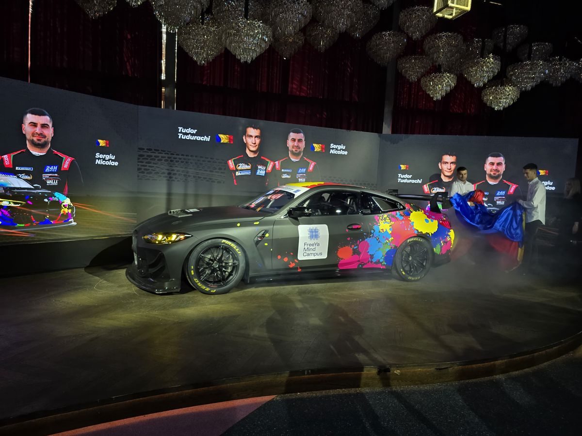 Prima echipă complet românească din GT4 și-a prezentat mașina pentru 2025 într-un club din București » Cum arată modelul BMW M4 GT4 EVO
