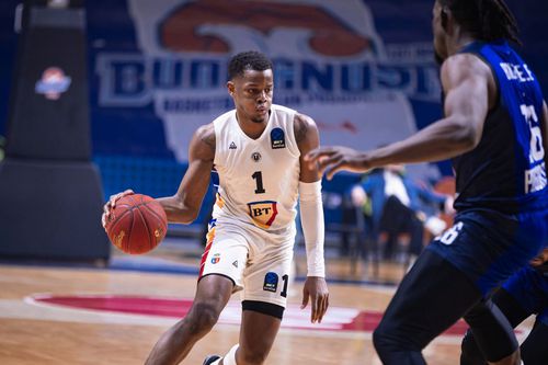 Iverson Molinar, eroul lui U-BT Cluj-Napoca în duelul cu Buducnost Podgorica din optimile de finală ale BKT EuroCup/Foto: euroleaguebasketball.net