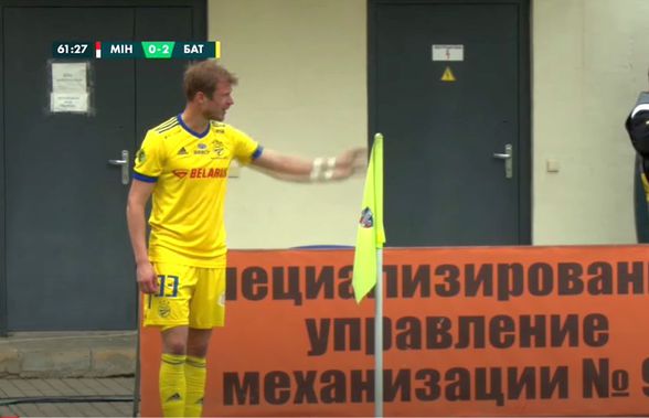 VIDEO Spectacol în prima ligă din Belarus: un fotbalist de la Bate Borisov a marcat direct din corner