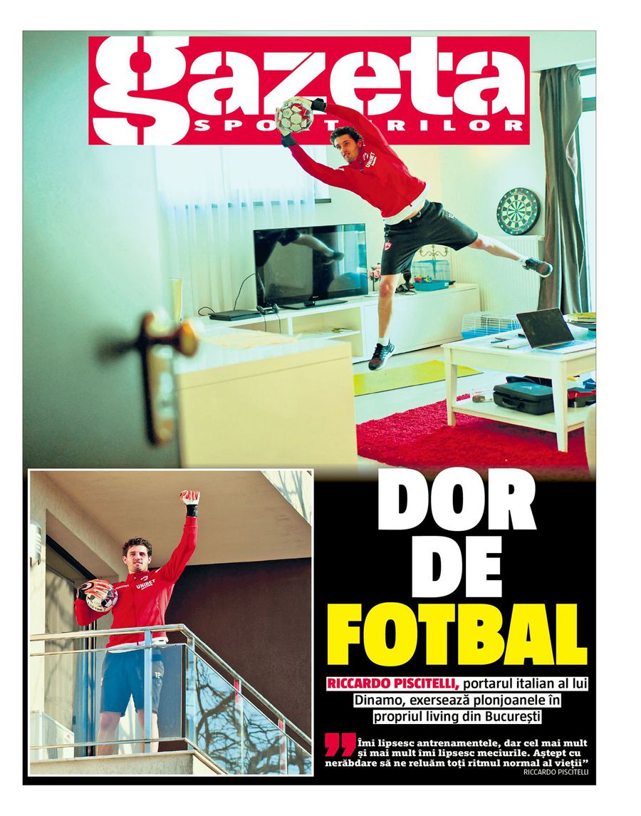 DOR DE SPORT » Ediție specială a Gazetei de azi: ziar cu 12 coperte! Sportivii s-au lăsat fotografiați în casele lor, gata echipați de competiții