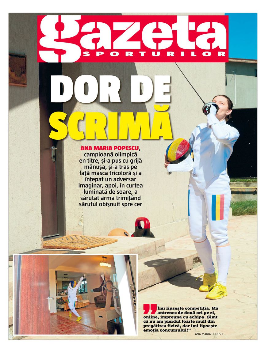 DOR DE SPORT » Ediție specială a Gazetei de azi: ziar cu 12 coperte! Sportivii s-au lăsat fotografiați în casele lor, gata echipați de competiții