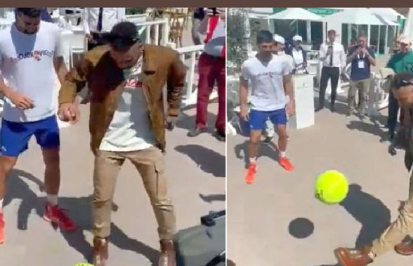 Imaginile momentului » Novak Djokovic l-a „provocat” pe Neymar la Monte Carlo: a ieșit spectacol în Principat!