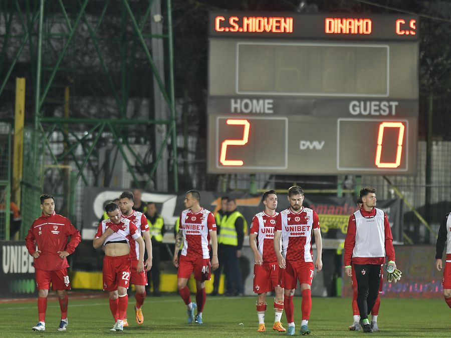 Jucătorii lui Dinamo, supărați la finalul partidei cu Mioveni „Bombă” în fotbal: meciul lui Dinamo, anchetat de FRF și de autorități. Steliano Filip, nume principal în dosarul de pariuri suspecte