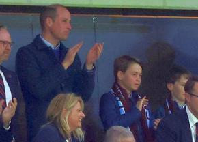 Prinţul William şi fiul său cel mare, George, au asistat la meciul Aston Villa – Lille