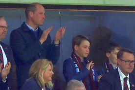 Prinţul William şi fiul său cel mare, George, au asistat la meciul Aston Villa – Lille