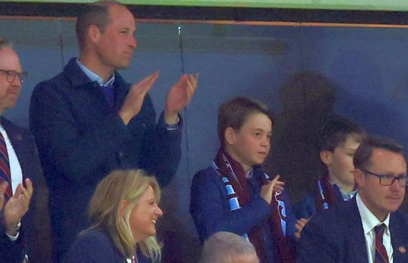Prinţul William şi fiul său cel mare, George, au asistat la meciul Aston Villa – Lille