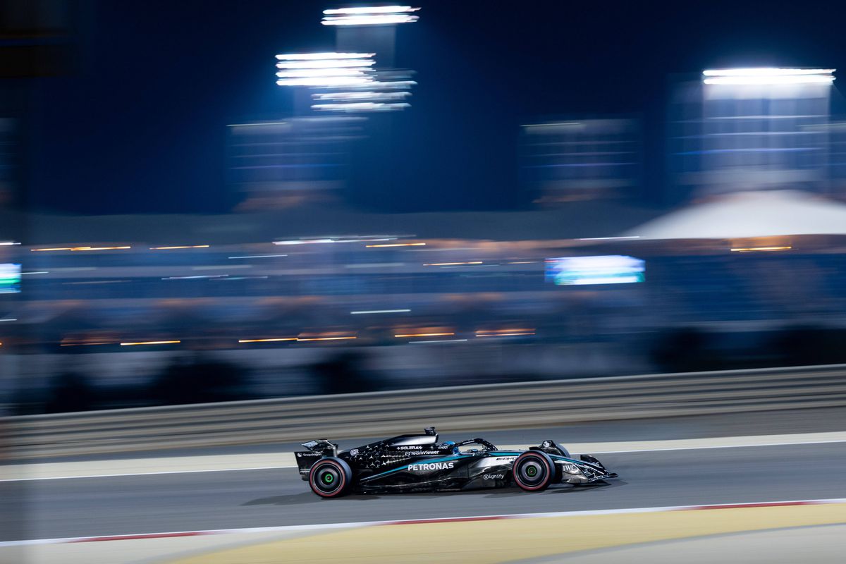 George Russell, în antrenamentele din Bahrain