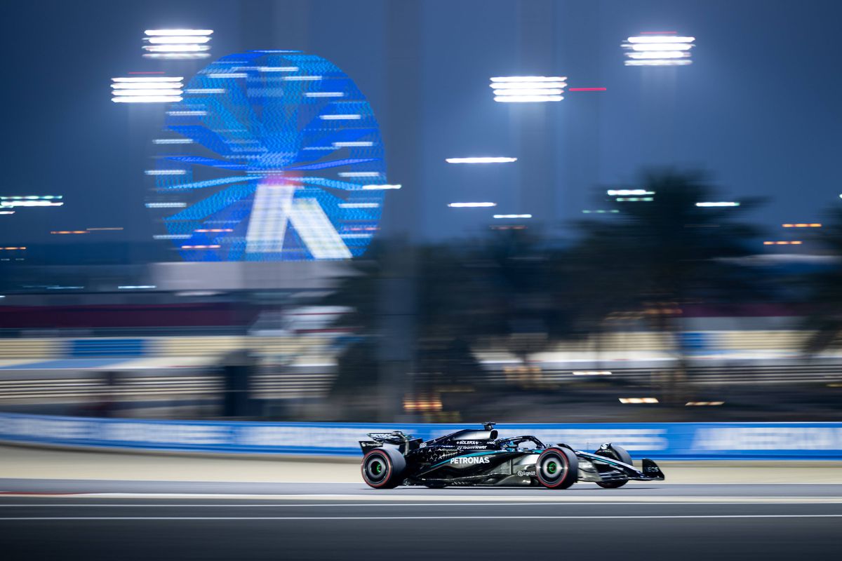 George Russell, în antrenamentele din Bahrain