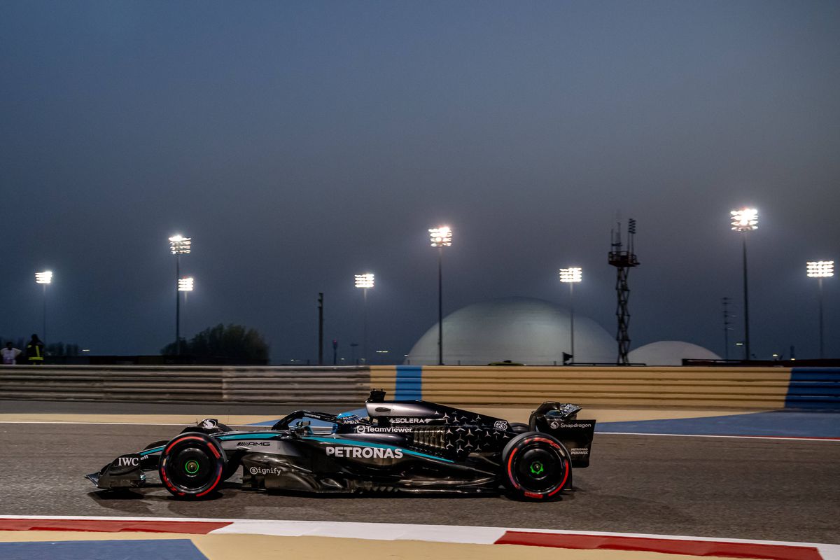 George Russell, în antrenamentele din Bahrain
