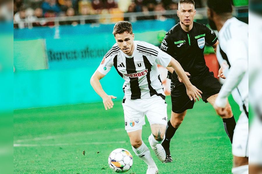 Andrej Fabry, în acțiune pe Arena Națională // foto: Facebook U Cluj De necrezut unde ar putea ajunge Murgia, la un an de când Dinamo, Rapid și FCSB se băteau pe el!