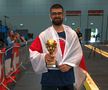 Matei Trache, cu trofeul primit pentru titlul de campion mondial la juniori, anul trecut // Foto: colecție personală