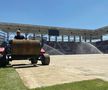 Imagini noi de la Stadionul Rapid! A început montarea gazonului pe arena din Giulești