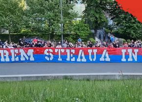 Protest la CSA Steaua » Vor să întârzie meciul cu 10 minute!