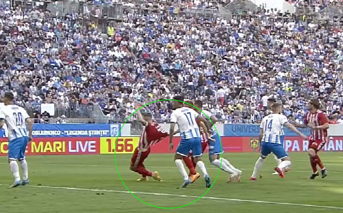 Penalty nedat în prima repriză din CSU Craiova - Sepsi » Mihai Stoica, ironie la adresa lui Feșnic