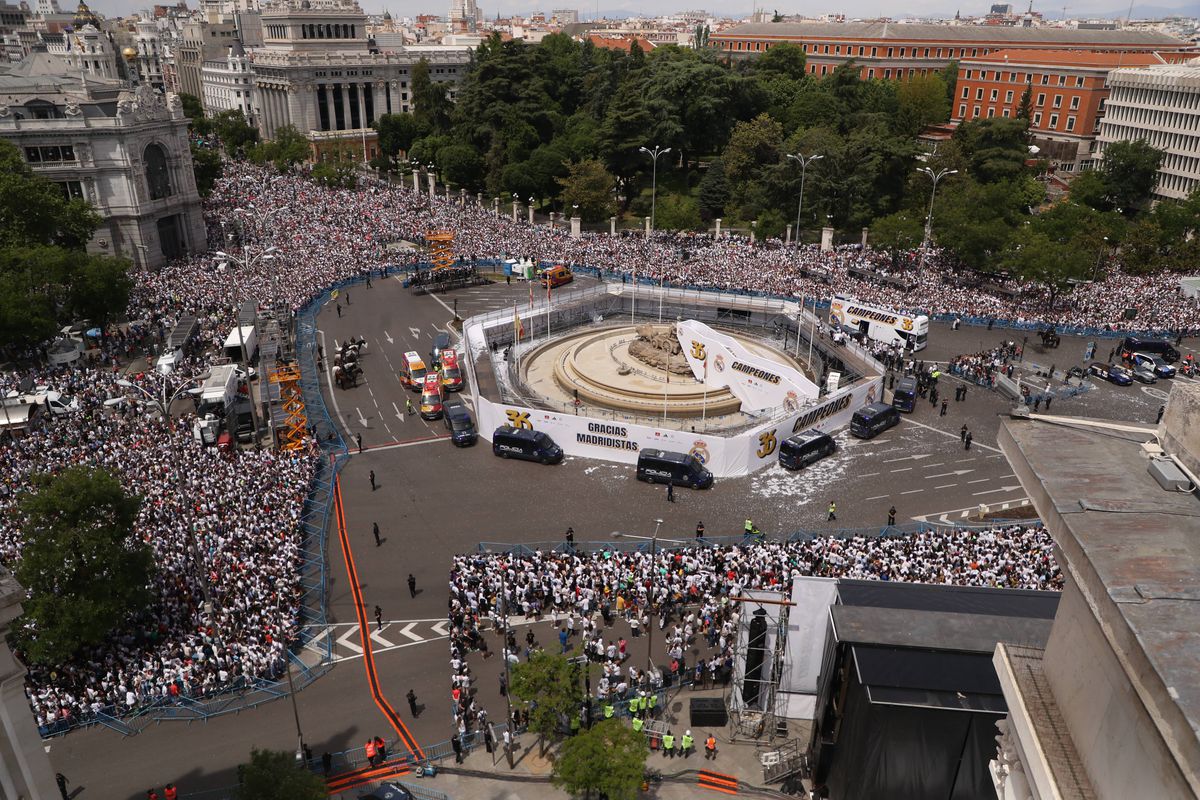 Cele mai tari imagini de la sărbătoarea de titlu a celor de la Real Madrid. 12.05.2024. Sursă foto: Imago