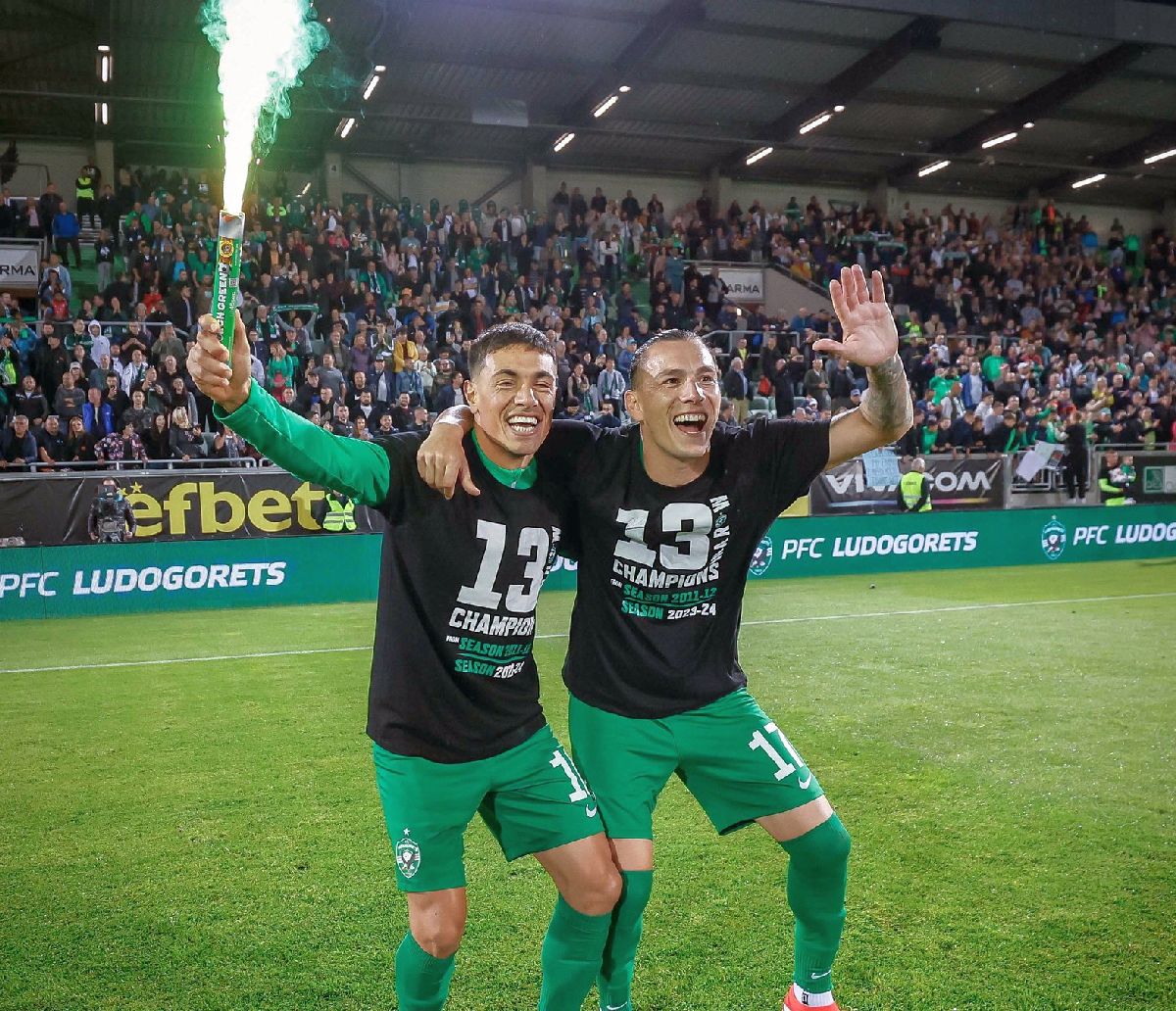 Al 13-lea titlu la rând pentru echipa peste care FCSB poate da în preliminarii » Un român, la „patru ace” în mijlocul petrecerii de pe gazon