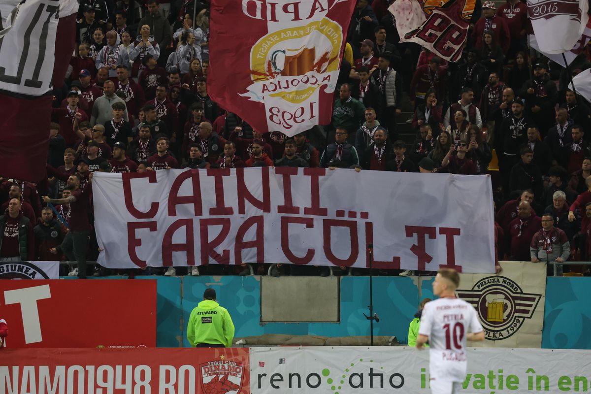 Toate mesajele galeriilor de la Dinamo - Rapid! Peluza Sud, în război cu șefii, ironia rapidiștilor