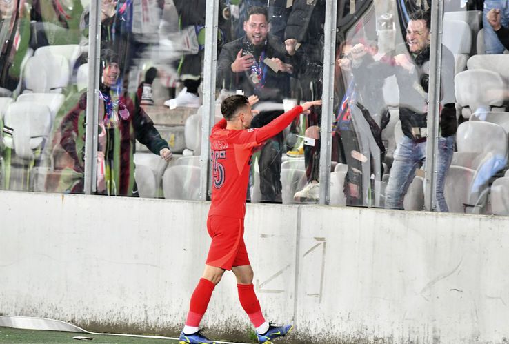 Marius Ștefănescu a reușit două goluri în U Cluj - FCSB/ foto: Cristi Preda (GSP)