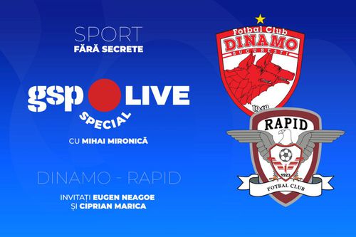 LIVE DE LA 20:30 Dinamo - Rapid » Derby în capitală! Comentăm cu Eugen Neagoe și Ciprian Marica, la GSP Live Special