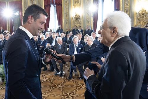 Cristi Chivu a fost primit astăzi de președintele Italiei, Sergio Mattarella, la Palazzo Quirinale