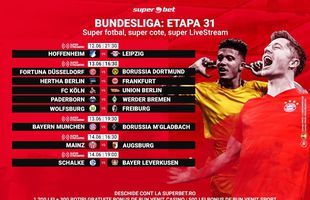 Spectacol în Bundesliga! Descoperă supermeciurile din etapa cu numărul 31