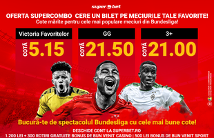 Alege pariuri SUPERCOMBO pe Bundesliga! Cote mărite pentru echipele favorite!