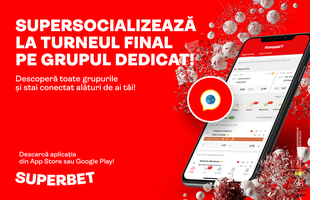 Turneul final a început, iar SuperSocial te așteaptă cu grup dedicat pentru pariuri și socializare! Vino pe chaturile meciurilor din aplicația Superbet!