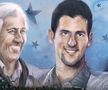 Mural din Belgrad ce-i înfățișează pe Jelena Gencic și Novak Djokovic / Sursă foto: Guliver/Getty Images