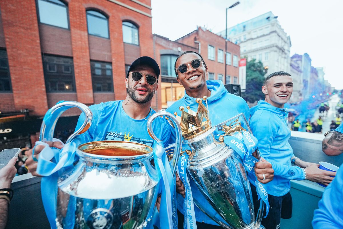 Manchester City sărbătorește triumful din Liga Campionilor