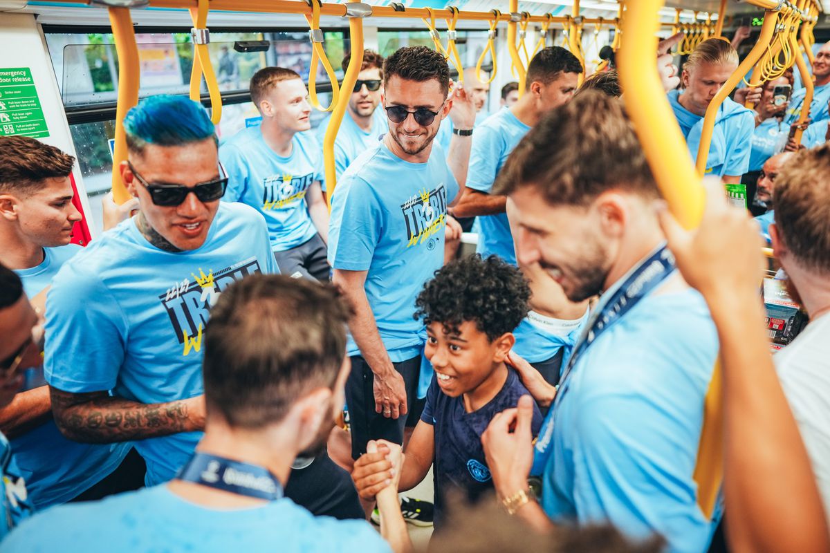 Manchester City sărbătorește triumful din Liga Campionilor