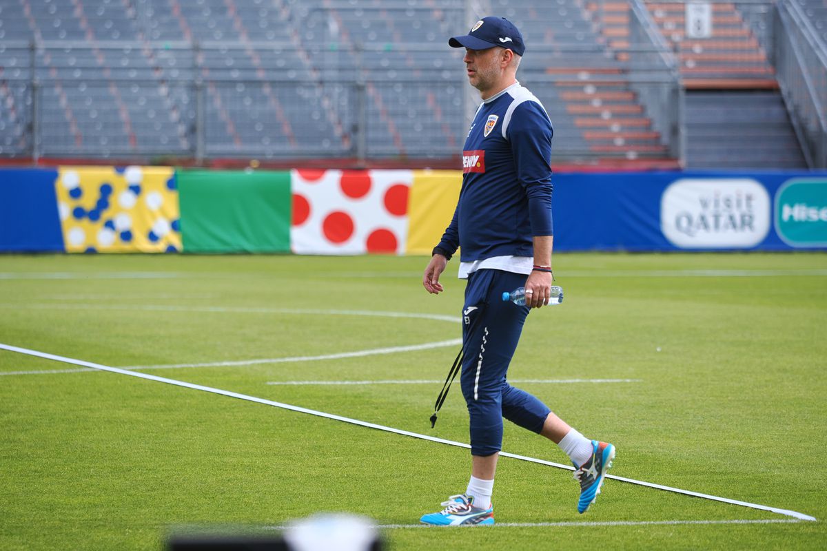 Edward Iordănescu la antrenamentul din 12 iunie al echipei naționale de la Würzburg