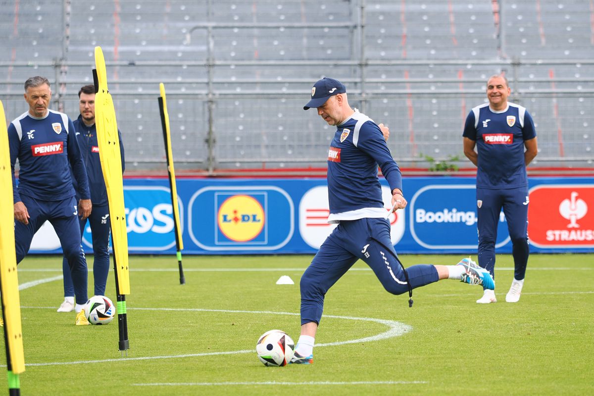 Edward Iordănescu la antrenamentul din 12 iunie al echipei naționale de la Würzburg