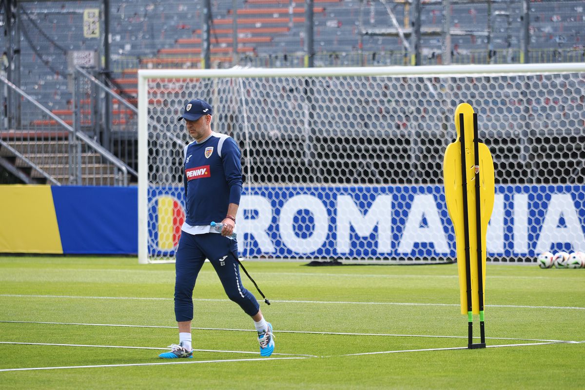 Edward Iordănescu la antrenamentul din 12 iunie al echipei naționale de la Würzburg