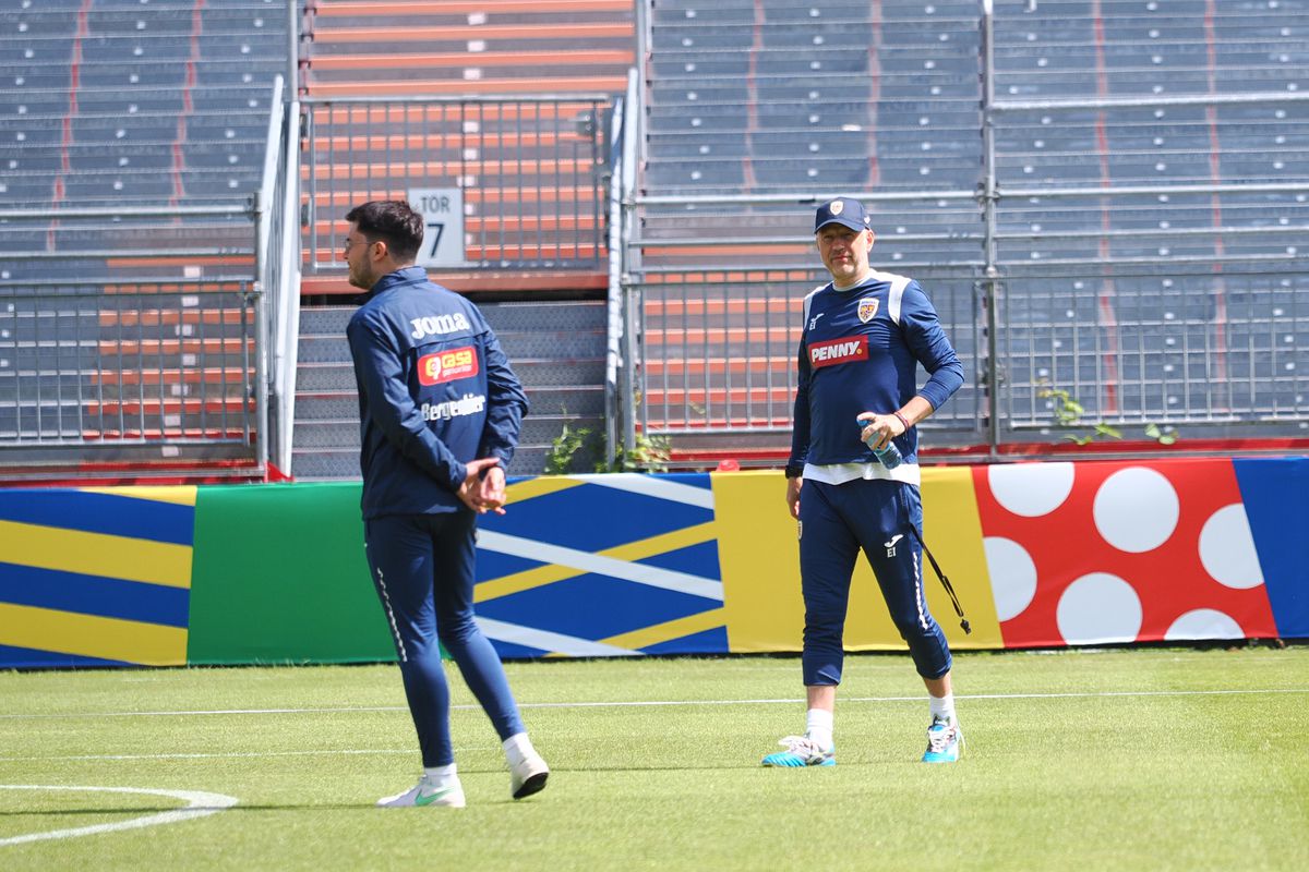 Edward Iordănescu la antrenamentul din 12 iunie al echipei naționale de la Würzburg