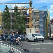 Răzvan Burleanu și colegii din FRF, cu bicicletele prin Wurzburg // foto: GSP
