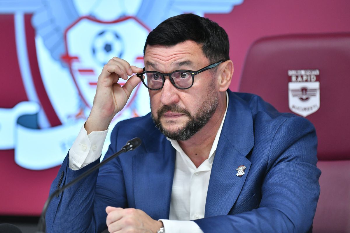 „Comisarul Moldovan” a început să citească de pe foaie la prezentarea-maraton la Rapid + Dan Șucu l-a descris în 6 cuvinte