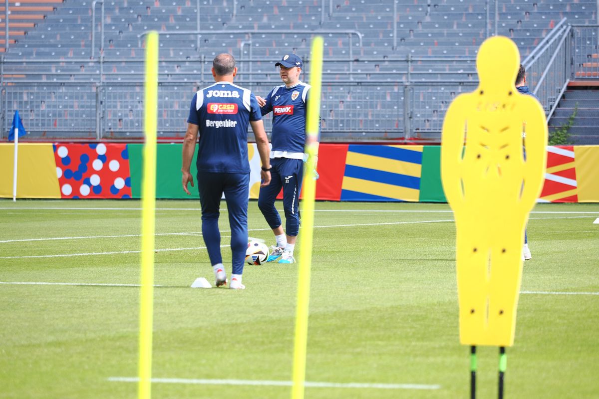 Edward Iordănescu la antrenamentul din 12 iunie al echipei naționale de la Würzburg