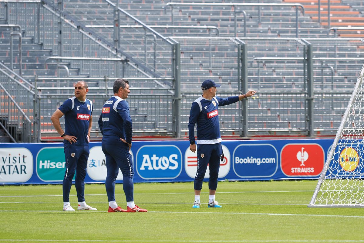 Edward Iordănescu la antrenamentul din 12 iunie al echipei naționale de la Würzburg