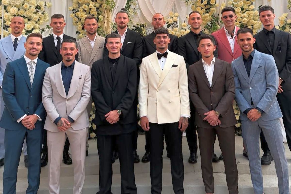„Naționala” României, la nunta lui Florinel Coman! Imagini tari de la petrecere