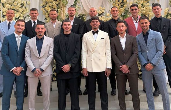 „Naționala” României, la nunta lui Florinel Coman! Imagini tari de la petrecere
