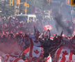 Fanii canadienii si cei bosniacii au dat nas în nas pe străzile din Toronto