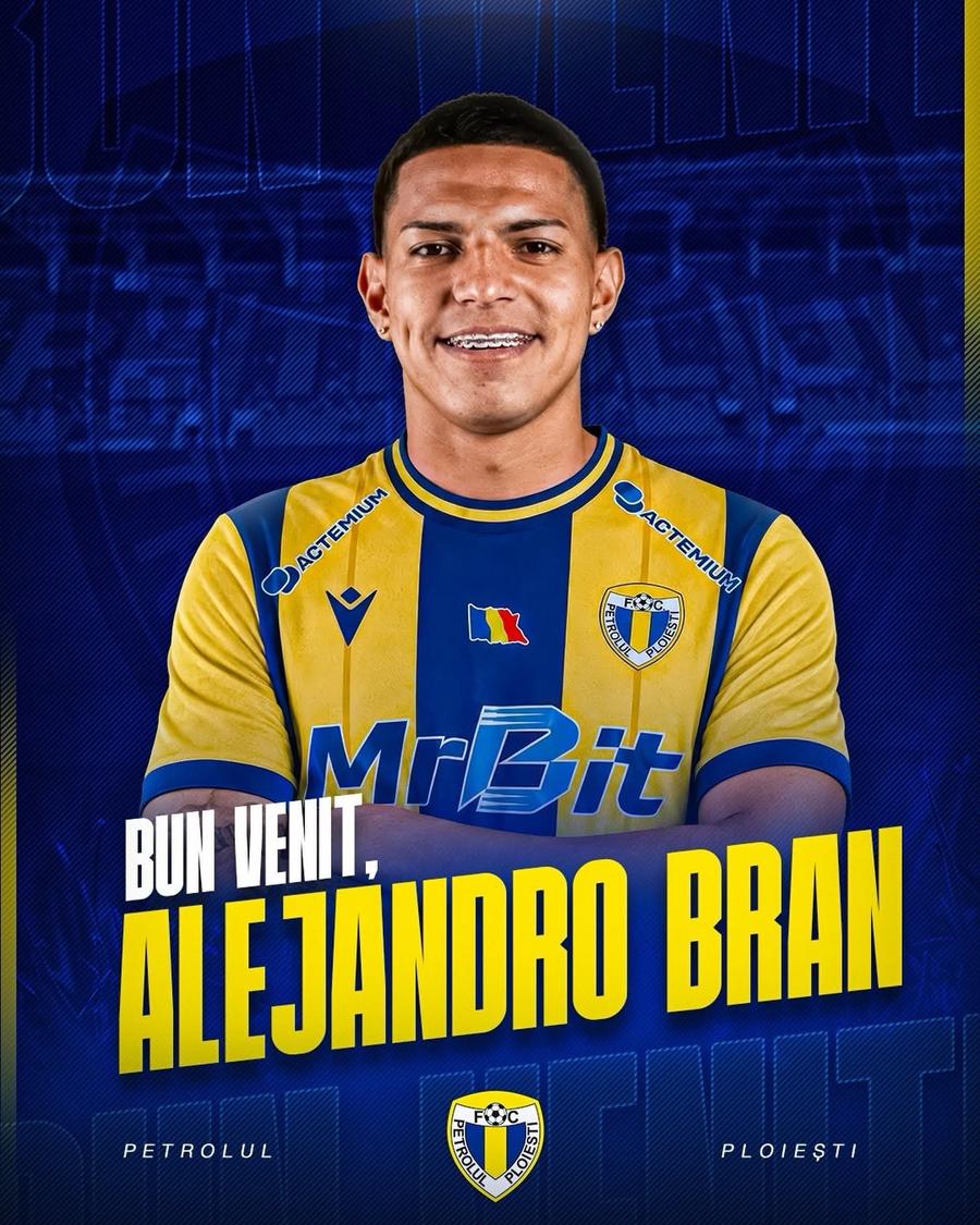 Alejandro Bran / Foto: Facebook Petrolul Ploiești A ratat Mondialul din cauza unui incident cu focuri de armă, azi a fost prezentat în Superligă