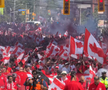 Fanii canadienii si cei bosniacii au dat nas în nas pe străzile din Toronto