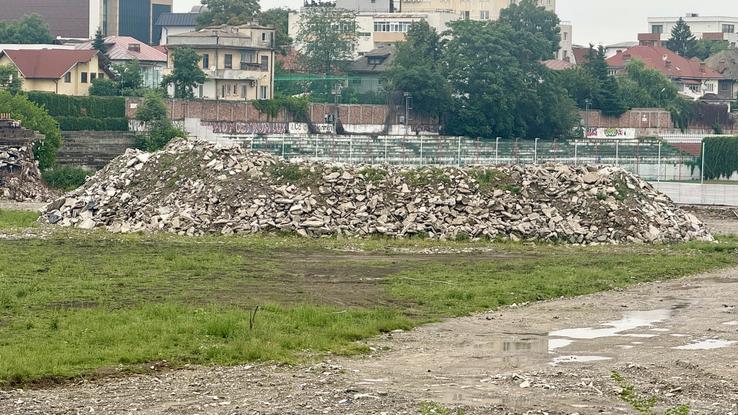 Așa arată situația pe șantierul stadionului Dinamo, lucrările fiind blocate. Foto: Andrei Crăițoiu (GSP.RO)
