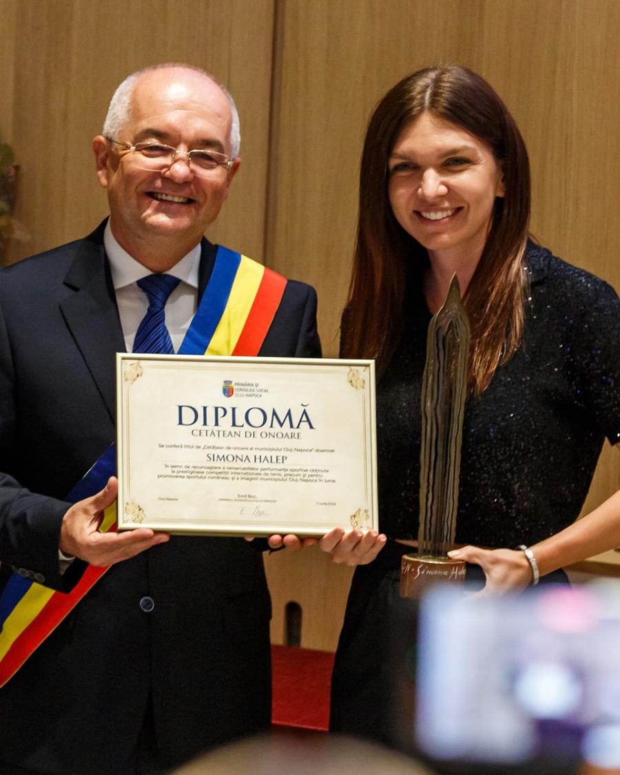 Simona Halep a devenit cetățean de onoare al Clujului/Foto: Instagram (Simona Halep) Simona Halep, prezentă la Cluj-Napoca pentru a-și lua rămas bun de la tenis: cum arată programul din acest weekend