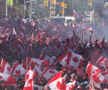 Fanii canadienii si cei bosniacii au dat nas în nas pe străzile din Toronto