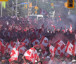 Fanii canadienii si cei bosniacii au dat nas în nas pe străzile din Toronto