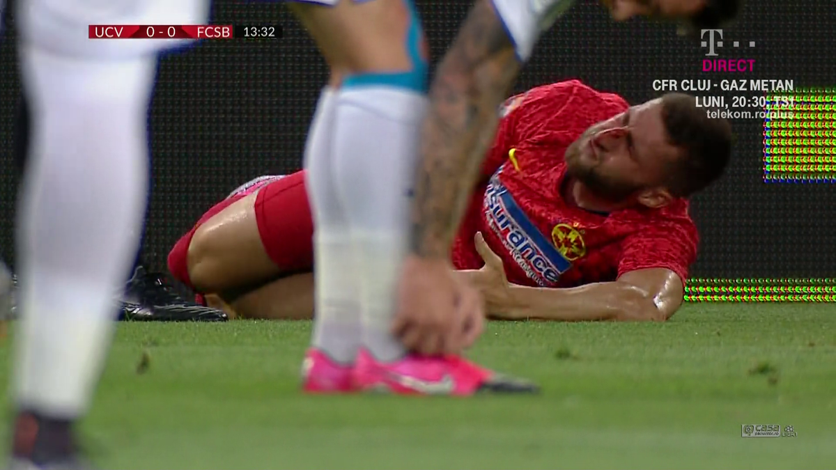 CS U CRAIOVA - FCSB. Imagini violente